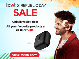 BoAt x Republic Day Sale: Get Up to 75% Discount on Your Favorite Products